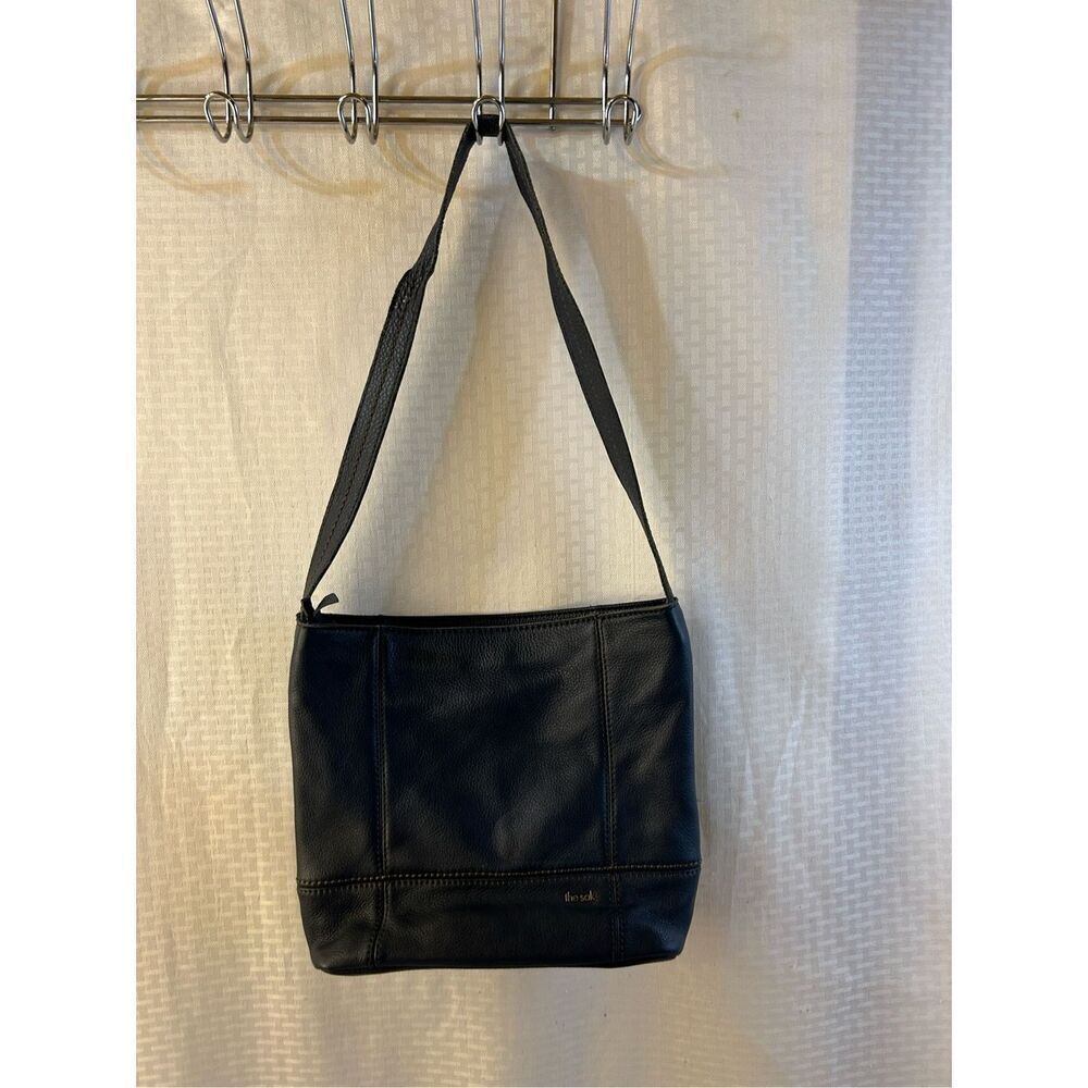 The Sak navy leather shoulder bag 12"x10"‎